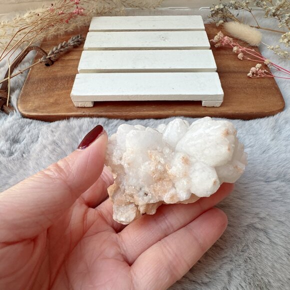 Beautiful Sahara Snow Quartz Crystal Cluster - Picture 6 of 7